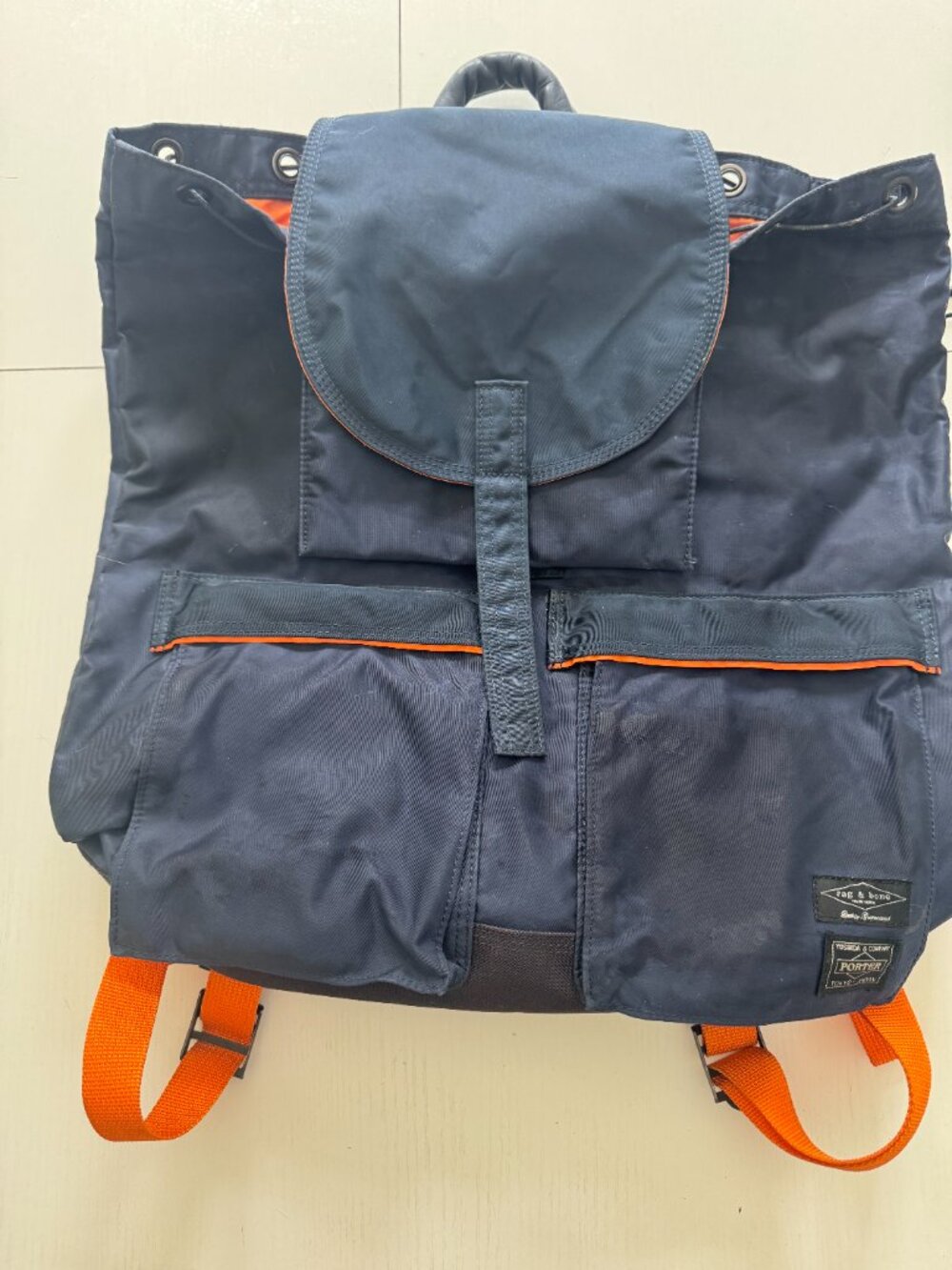 RAG & BONE Porter-Yoshida RARE 2016 Navy Nylon & Leather Backpack Made in Japan - Picture 14 of 14